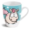 Nici 41614 Tasse Einhorn Theodor & Carbon Flash Blau 8x10cm Porzellan