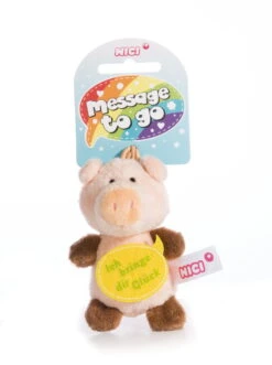 Nici 44869 Message To Go Loop 8cm Schwein – Ich Bringe Dir Glück