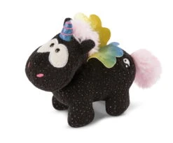 Nici 47374 Schwarzes Einhorn Rainbow Yin & Yang 13cm Stehend Plüsch Kuscheltier