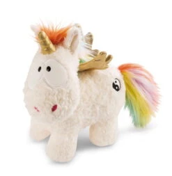 Nici 48419 Weißes Einhorn Rainbow Yin & Yang 22cm Stehend Plüsch Kuscheltier