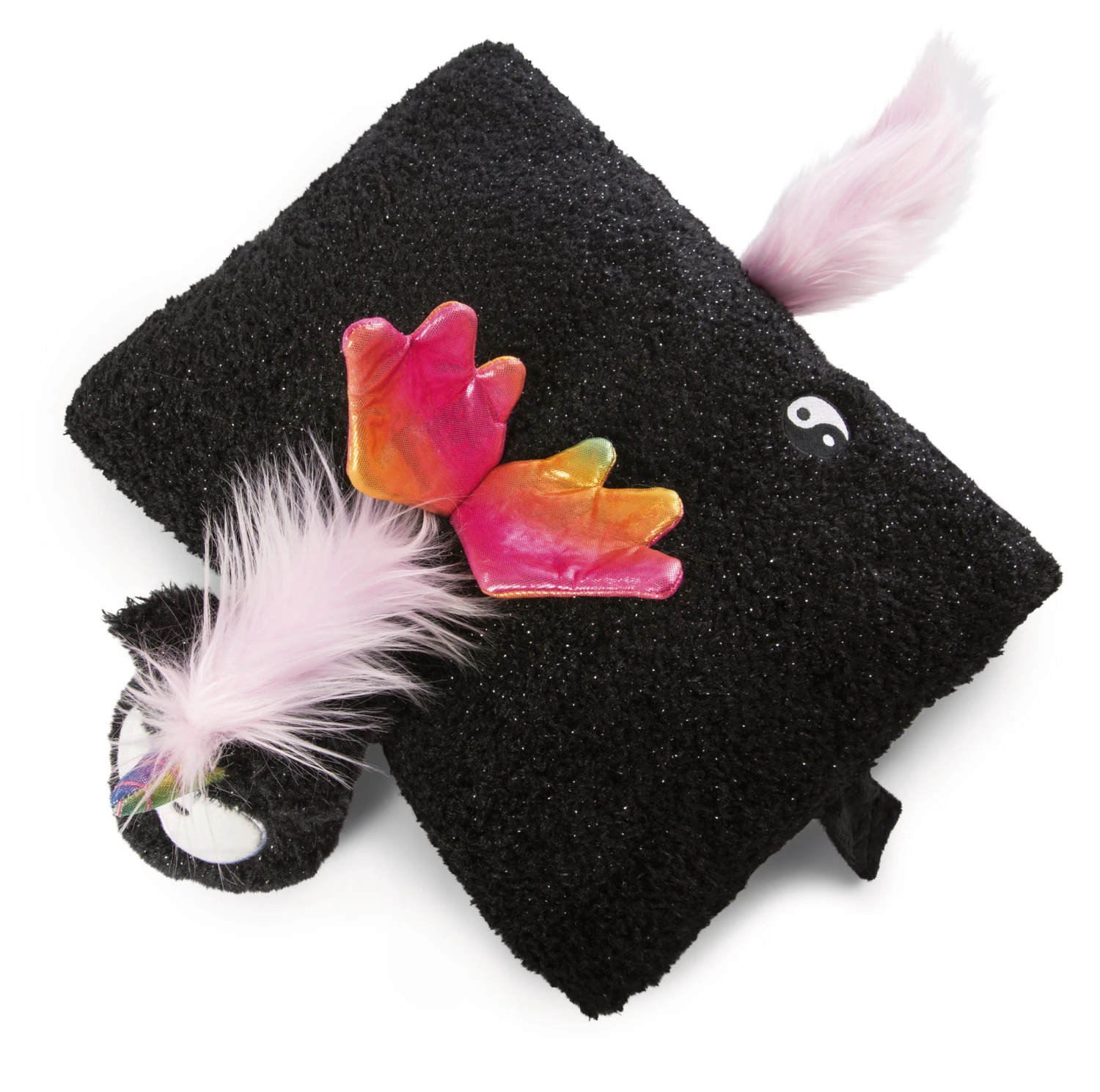 Nici 48412 Kuscheltierkissen Schwarzes Einhorn Rainbow Yin & Yang 40x30cm Plüsch 5 Nici 48412 Kuscheltierkissen Schwarzes Einhorn Rainbow Yin & Yang 40x30cm Plüsch – Bild 3