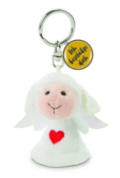 Nici 47520 Schlüsselanhänger Engel Mit Herz Plüsch 7cm Ich Beschütze Dich