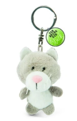 Nici 47529 Schlüsselanhänger Graue Katze Plüsch 7cm Ich Bring Dir Glück