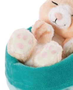 Nici 48087 Sleeping Kitties Schlafende Katze Im Körbchen 12cm Plüsch Rot -Nici 48087 05 ZA Frei me