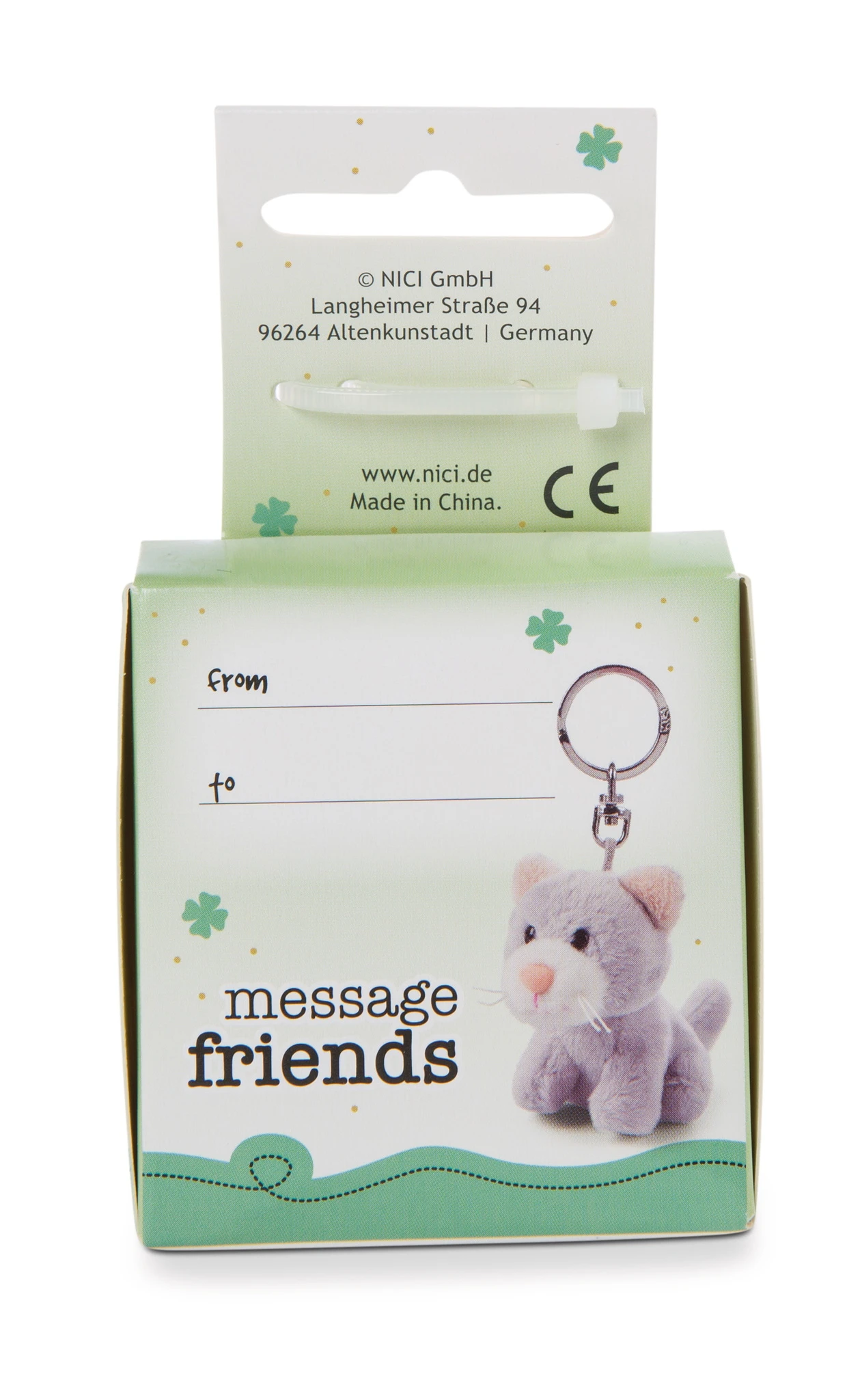 Nici 48121 Schlüsselanhänger Message Friends 6cm - Katze "Alles Gute!" 4 Nici 48121 Schlüsselanhänger Message Friends 6cm - Katze "Alles Gute!" – Bild 2