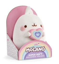 Nici 48225 Molang Mit Regenbogenherz 24cm Stretch-Plüsch Im Karton Kawaii