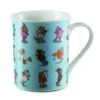 Nici 28525 Tasse Jolly Mäh Allover Bunte Schafe Blau Porzellan Kaffeetasse -Nici N28525